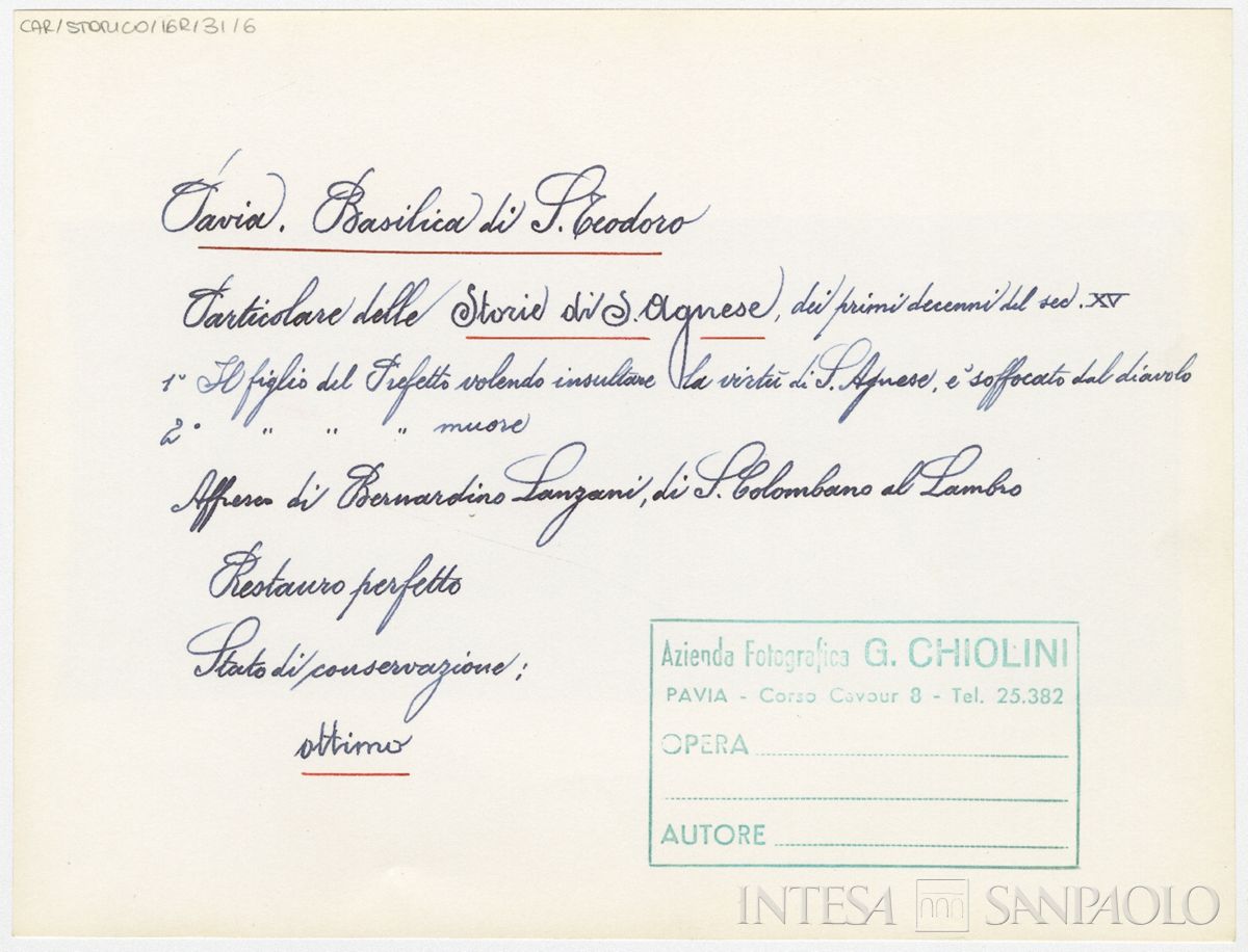 Pavia, Basilica di San Teodoro: verso n. 6