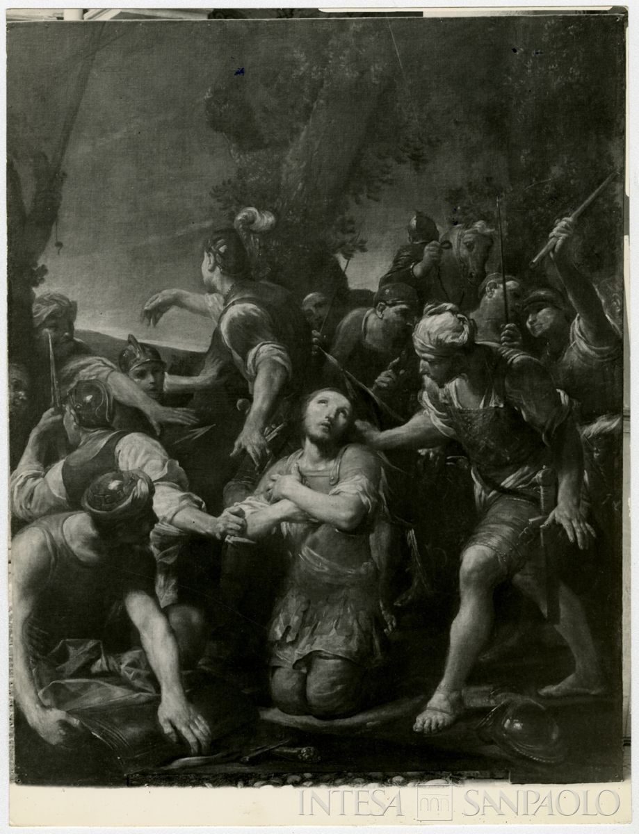 San Paolo D'Argon, Chiesa della Conversione di San Paolo: dipinto che rappresenta la cattura di Sant'Alessandro dopo il restauro, 1962-1964