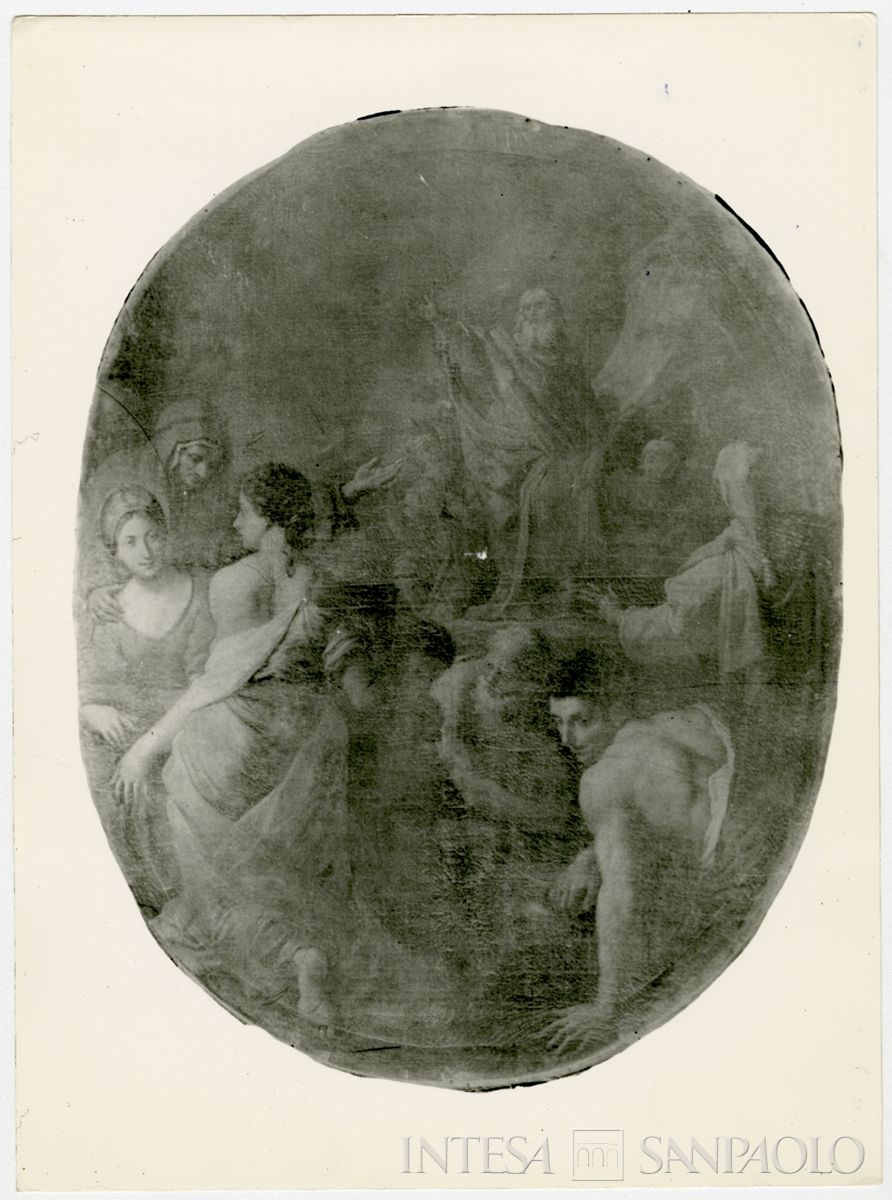 San Paolo D'Argon, Chiesa della Conversione di San Paolo: Mosè e la raccolta della manna prima del restauro, 1962-1964