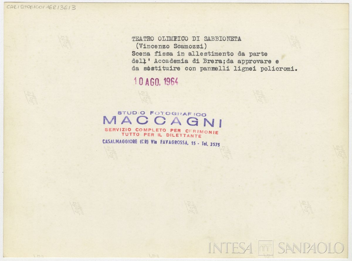 Sabbioneta, Teatro Olimpico: verso n. 3