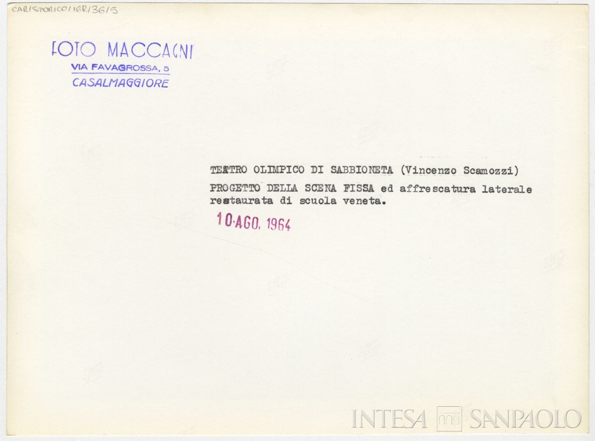 Sabbioneta, Teatro Olimpico: verso n. 5