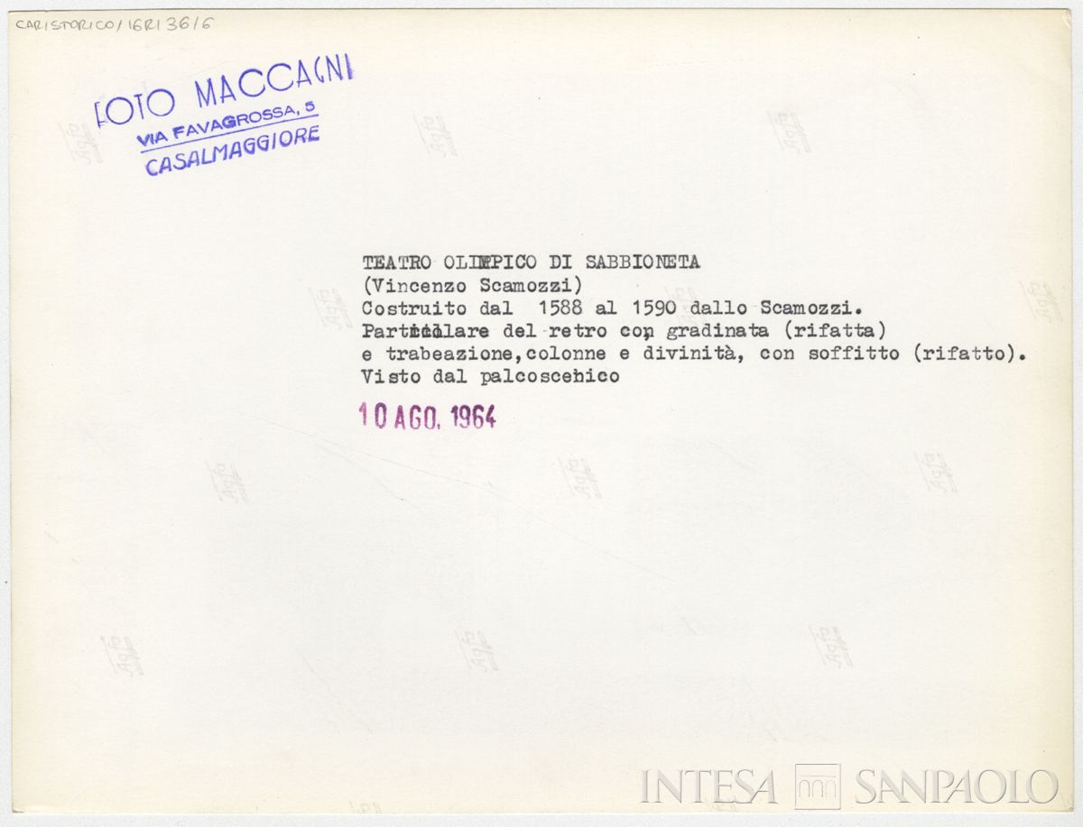 Sabbioneta, Teatro Olimpico: verso n. 6