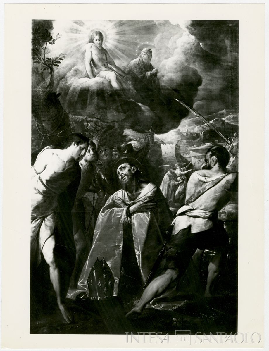 Vigevano, Chiesa di San Dionigi: dipinto Martirio di San Dionigi del Cerano dopo il restauro, luglio 1964 (Foto Giovetti)