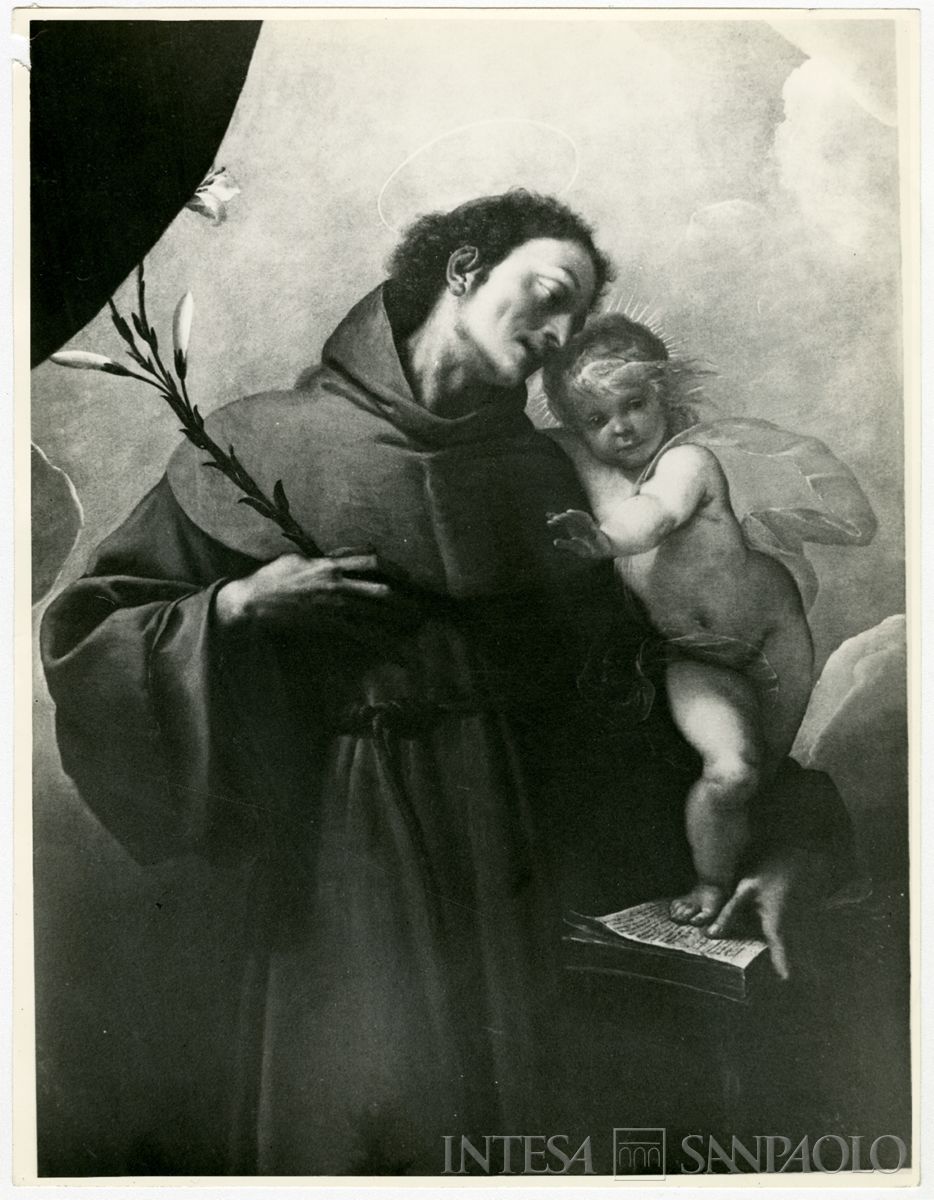 Visino, Chiesa di San Michele: dipinto raffigurante Sant'Antonio da Padova del Morazzone dopo il restauro, 1963-1964