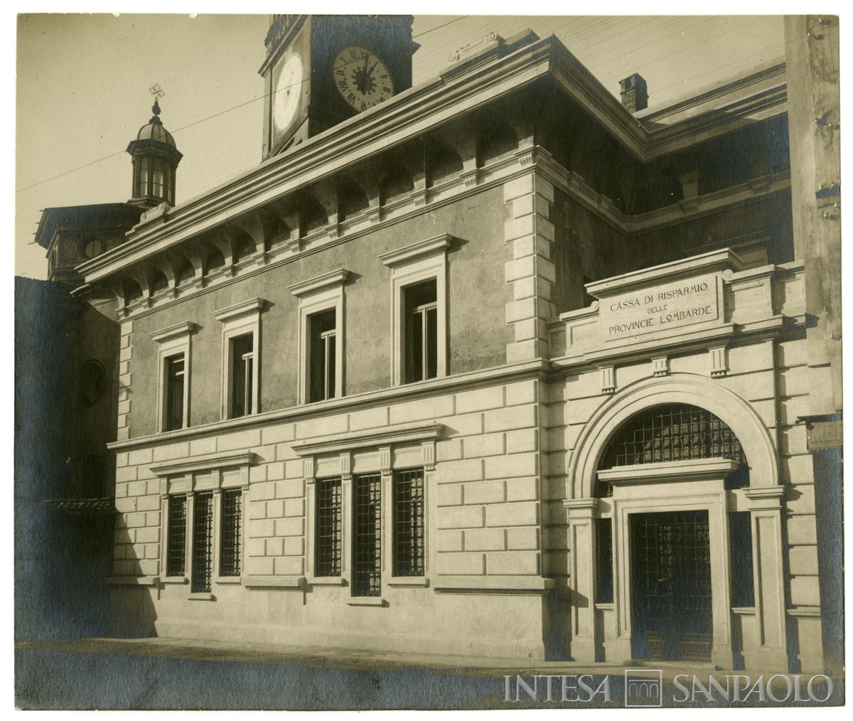 Cariplo, esterno della filiale di Broni, [1936] (fotografo sconosciuto)