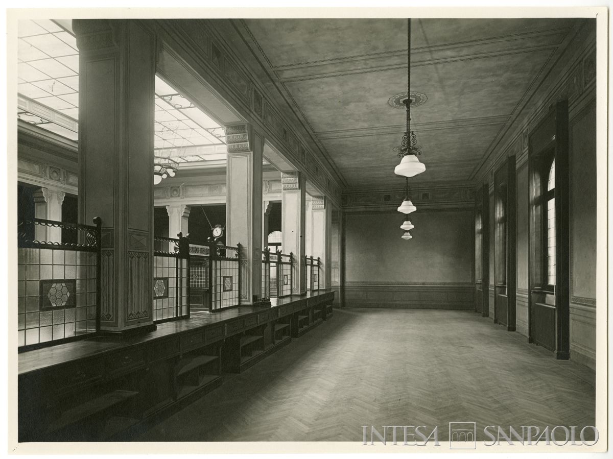 Cariplo, salone del pubblico della Sede di Pavia, 1931 (Bottega di fotografia Chiolini & Turconi)