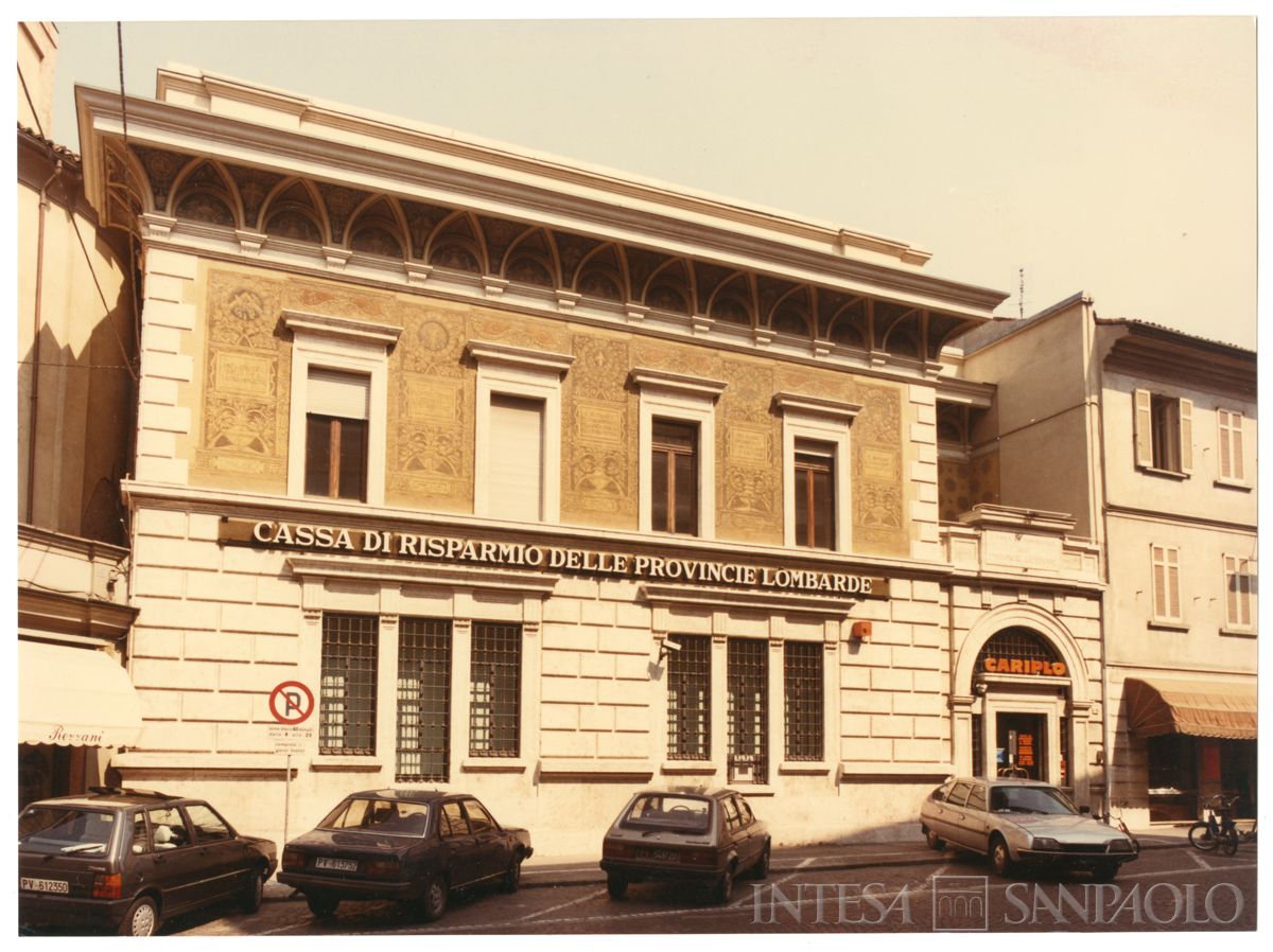 Cariplo, esterno della filiale di Broni, 1987 (Mario La Porta)