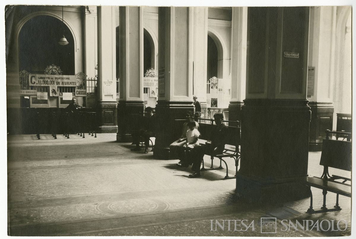 Cà de Sass, Salone per il pubblico, 1923 (fotografo sconosciuto)