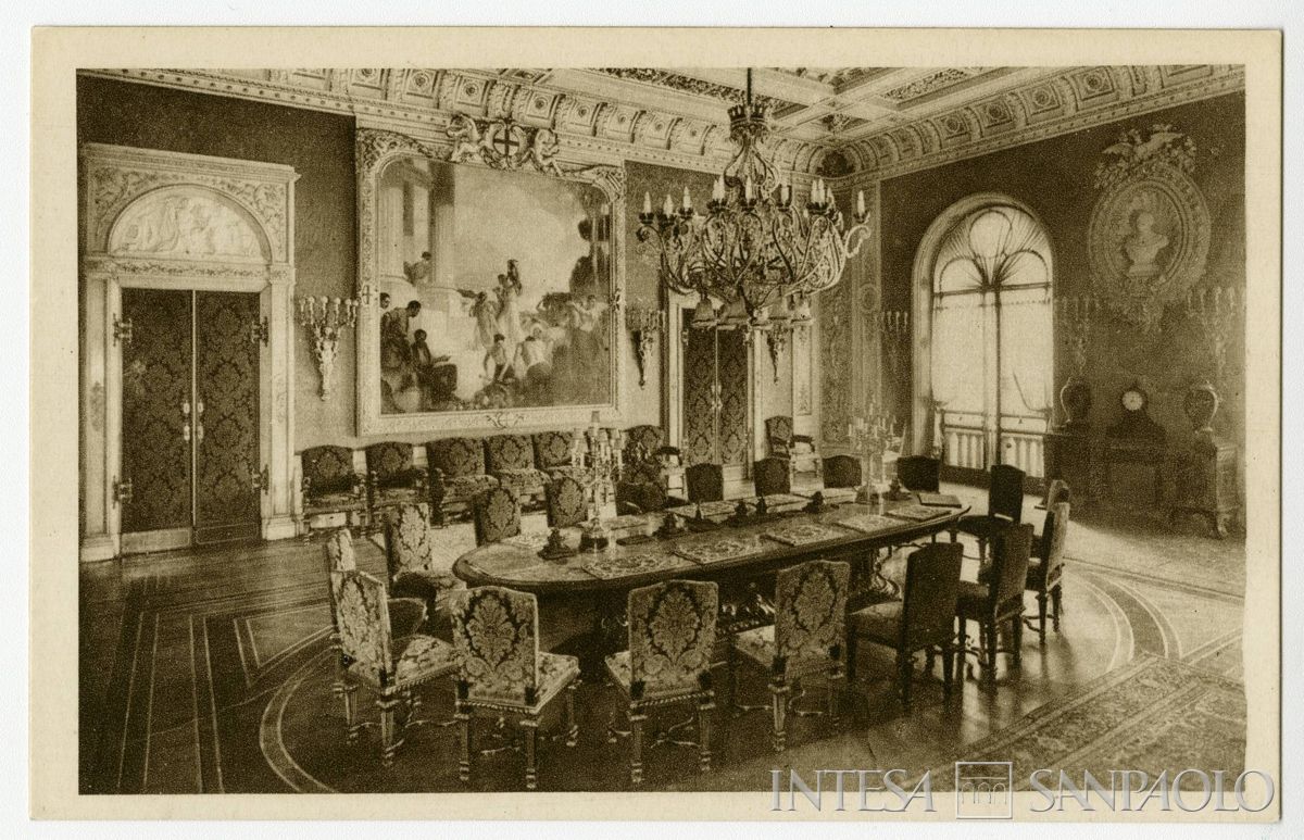 Cà de Sass, Salone della Commissione Centrale di Beneficenza, anni 1920 (fotografo sconosciuto)