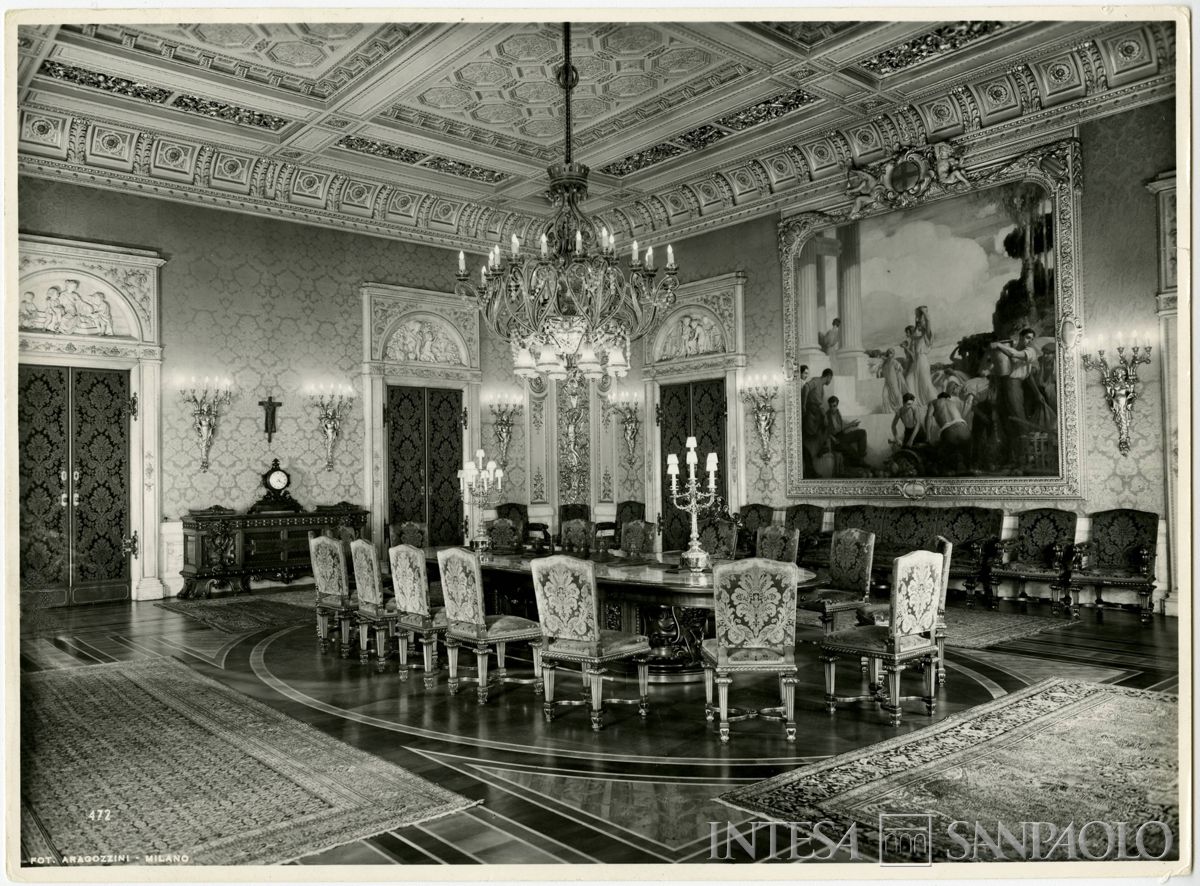 Cà de Sass, Salone della Commissione Centrale di Beneficenza, 14 novembre 1959 (Foto Vincenzo Aragozzini)