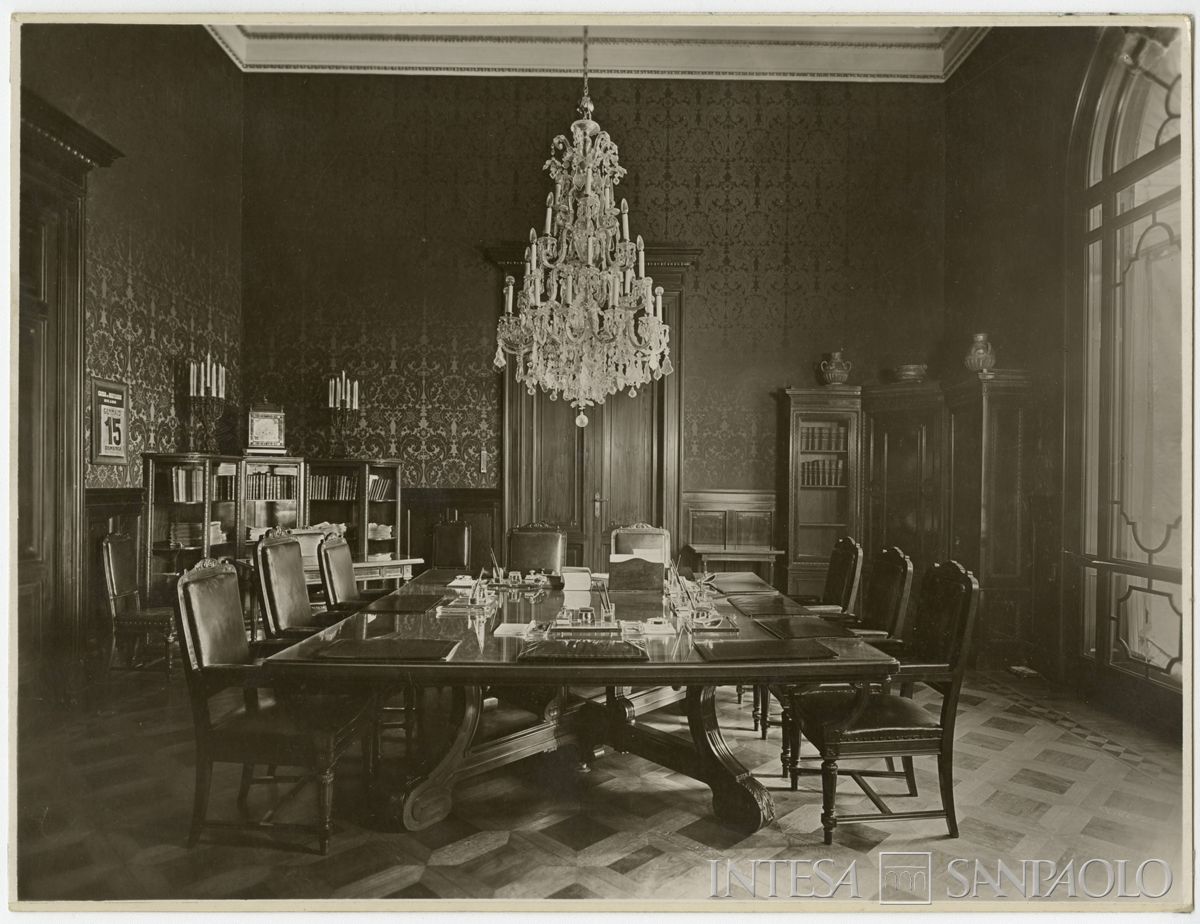 Cà de Sass, ufficio del Comitato Esecutivo, anni 1920-1930 (Foto Camuzzi & Lomazzi)