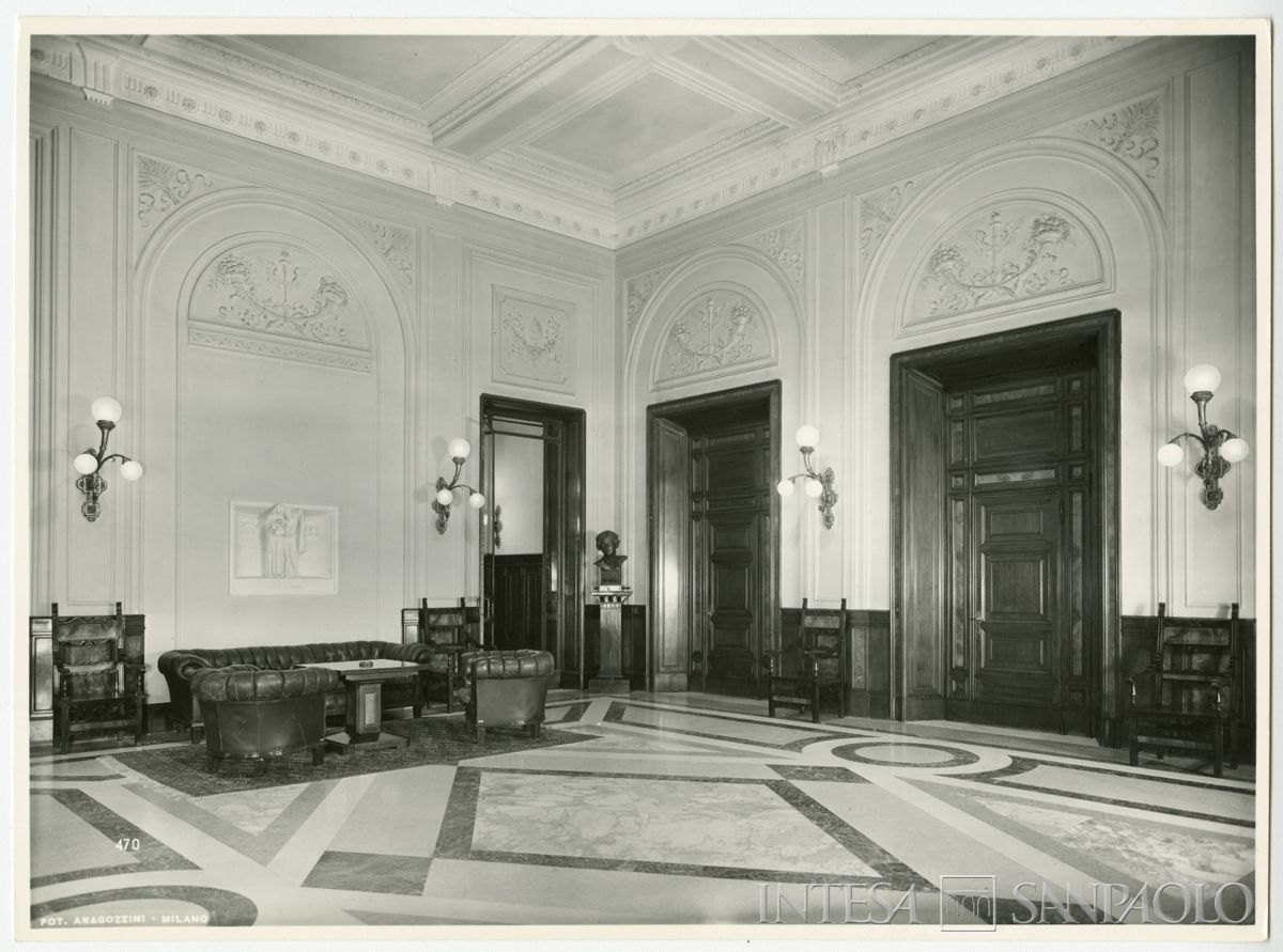 Cà de Sass, anticamerone, 14 novembre 1959 (foto di Vincenzo Aragozzini)