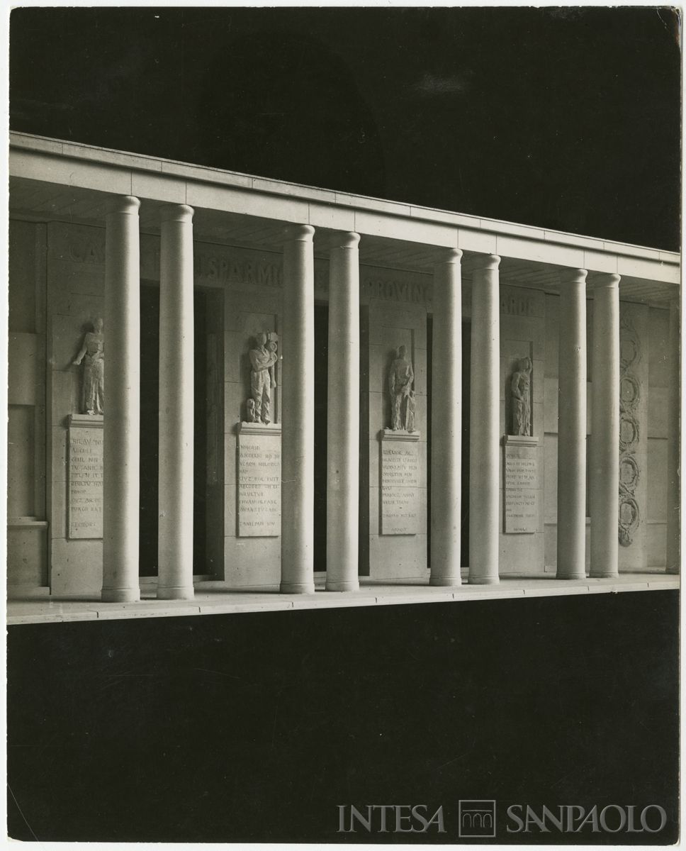 Palazzo delle Colonne, plastico del colonnato, 1938-1939 (fotografo sconosciuto)