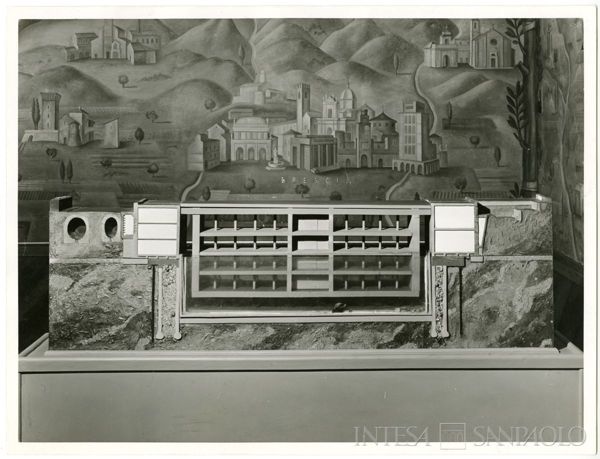 Palazzo delle Colonne, plastico, 1950-1954 (Publifoto)