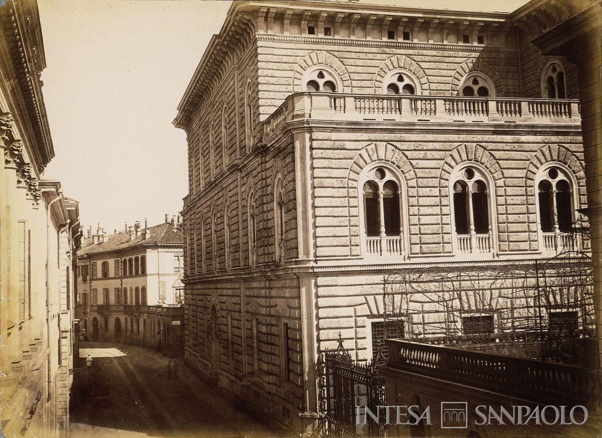 Cà de Sass, veduta esterna, 1872 (Foto Pompeo Pozzi)