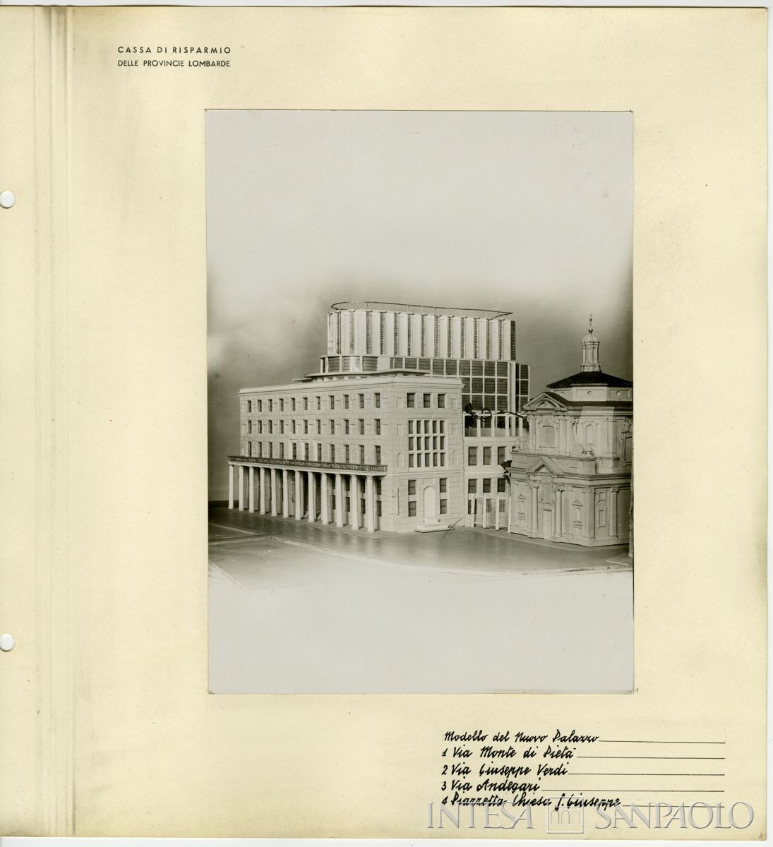 Palazzo delle Colonne, modellino del palazzo, 1933 (fotografo sconosciuto)
