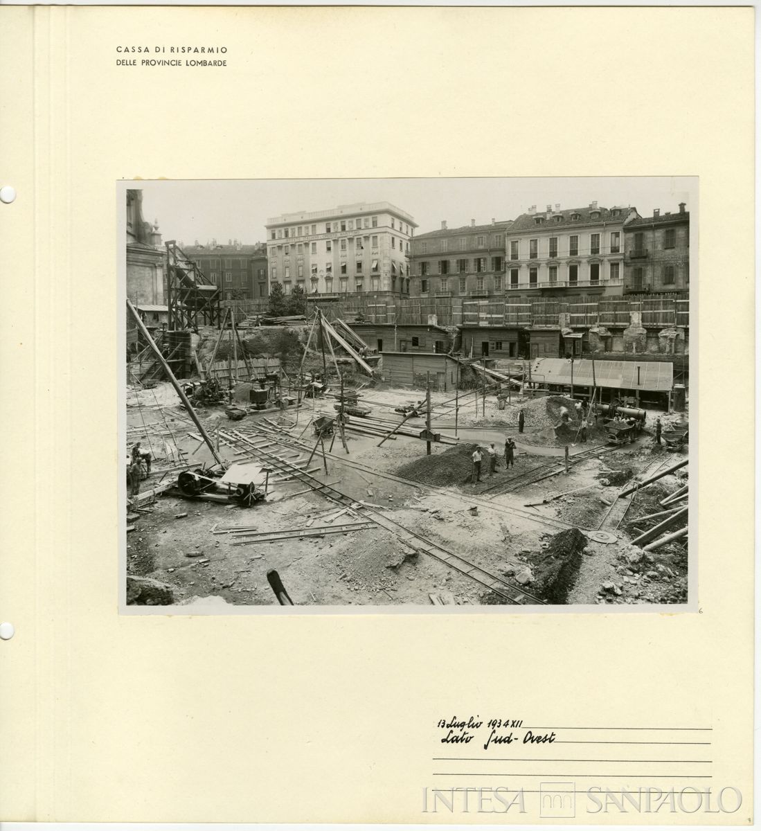 Palazzo delle Colonne, cantiere, 1934 (Arnaldo Chierichetti)