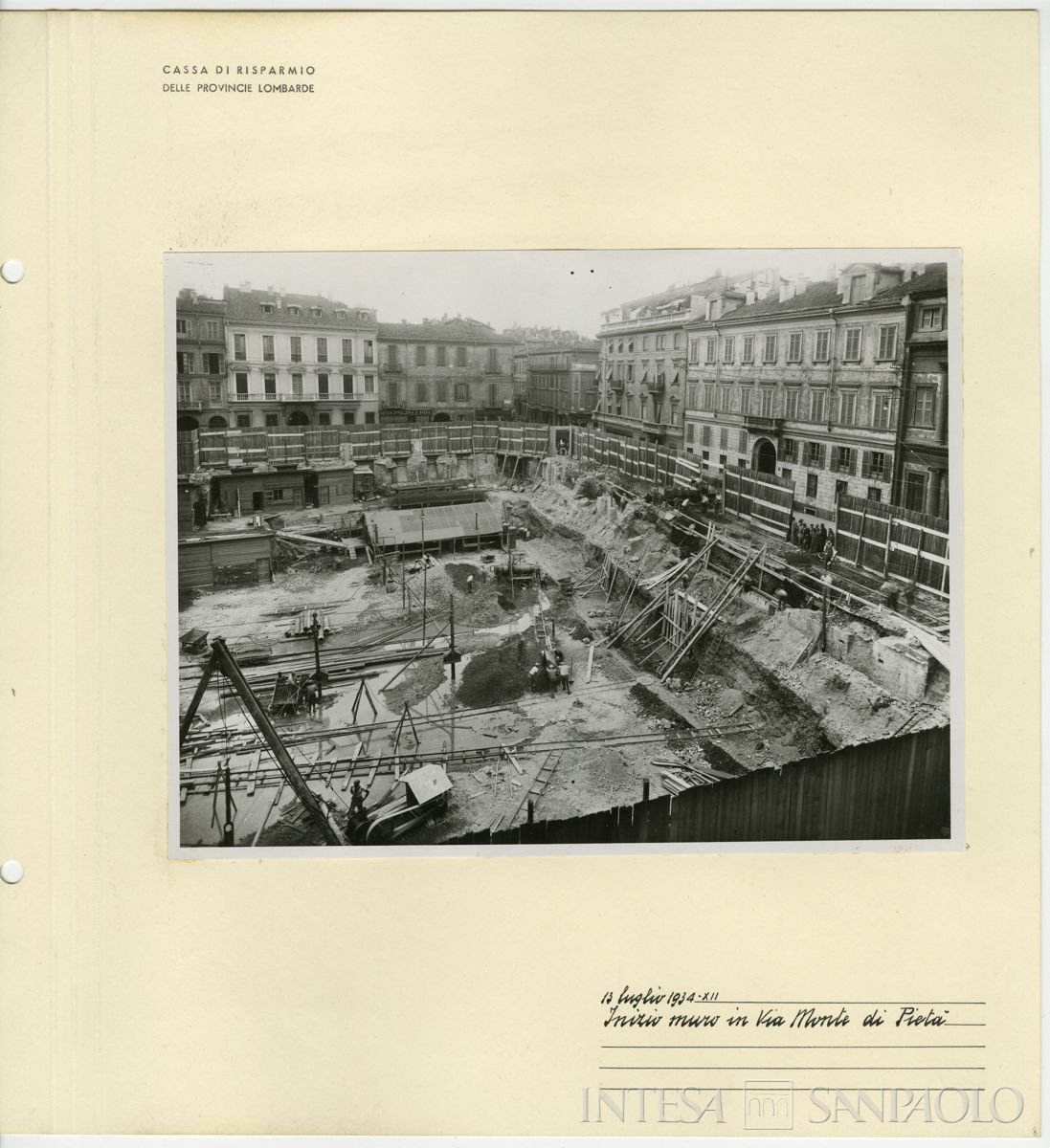 Palazzo delle Colonne, scavo, 1934 (Arnaldo Chierichetti)