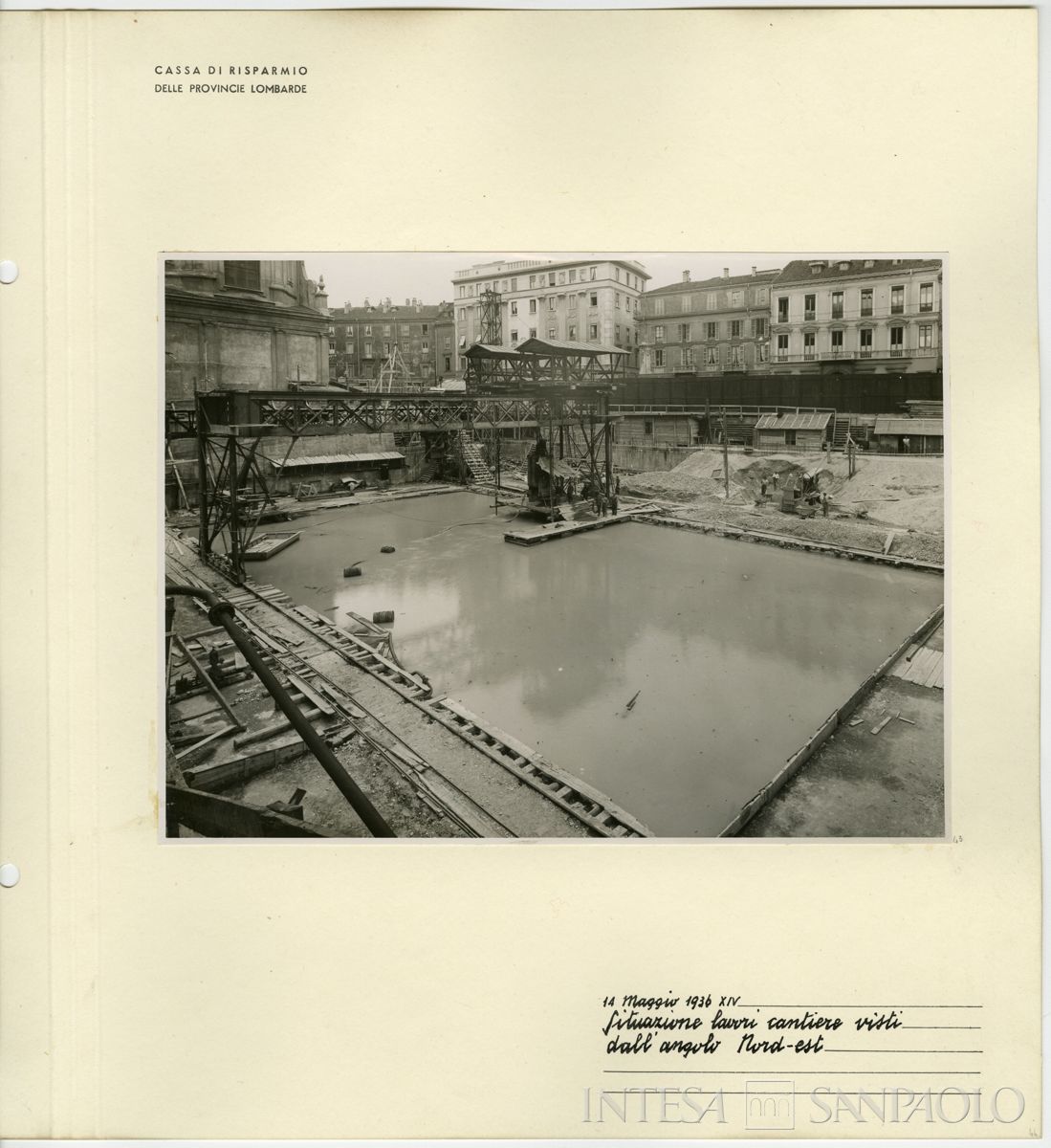 Palazzo delle Colonne, vista dello scavo, 1936 (Riccardo Paganini)