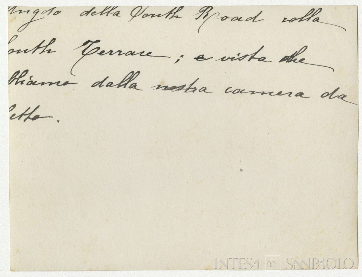 Scorcio della cittadina di Aberystwyth nel Galles, 1898-1901 (Bernardino Nogara), verso