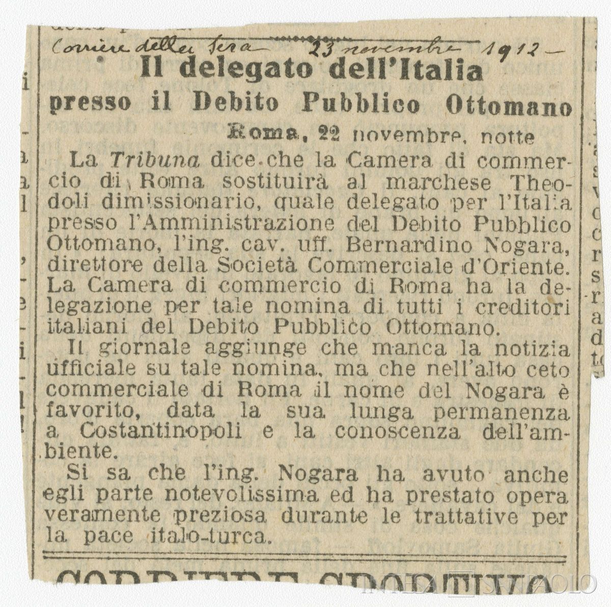 Allegato n. 3, 27 novembre 1912