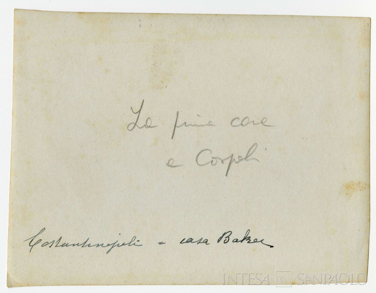 Casa Baker a Ayaz Pasha, Pera, prima abitazione della famiglia Nogara a Costantinopoli, 1907 circa (Bernardino Nogara), verso