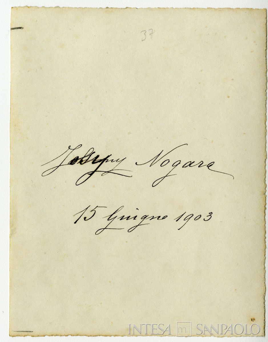 Nogara Josy nel giardino di casa, 15 giugno 1903 - 1904 (Bernardino Nogara), verso