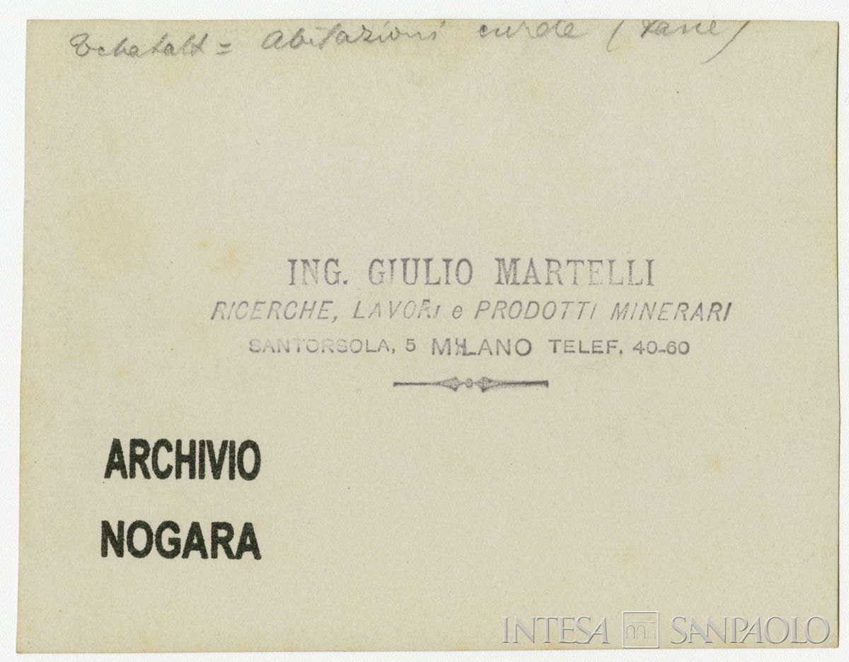 Abitazioni curde, 1904-1914 (Giulio Martelli), verso