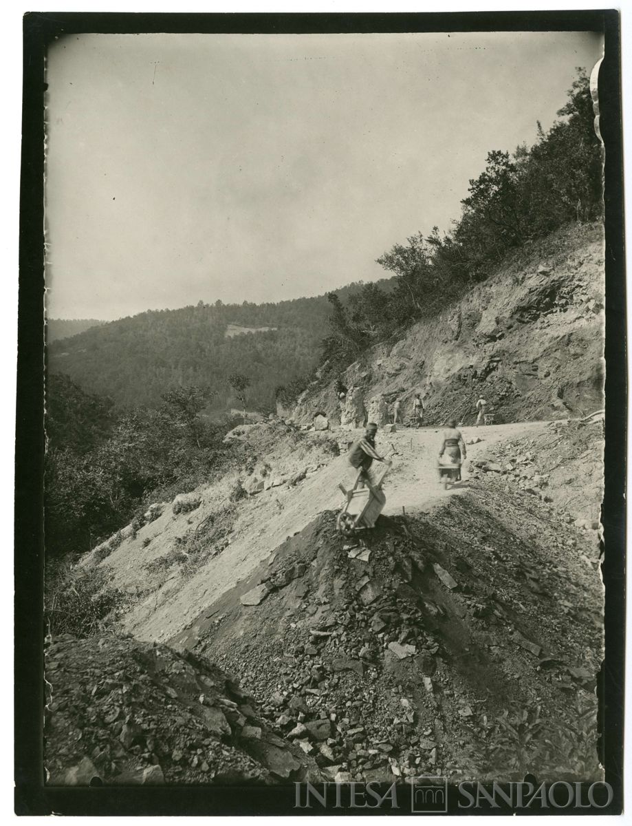 Progressione dei lavori di costruzione di una decauville in Turchia, 1904-1914 (fotografo sconosciuto)