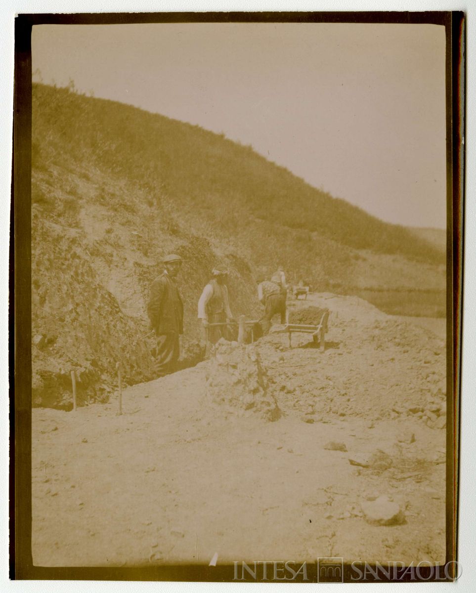 Linea ferroviaria in costruzione in Turchia, 1908 circa (Giulio Martelli)