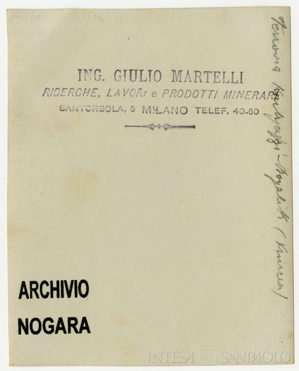 Linea Kouby - Boyalik: trincea ferroviaria in costruzione, 1908 circa (Giulio Martelli), verso