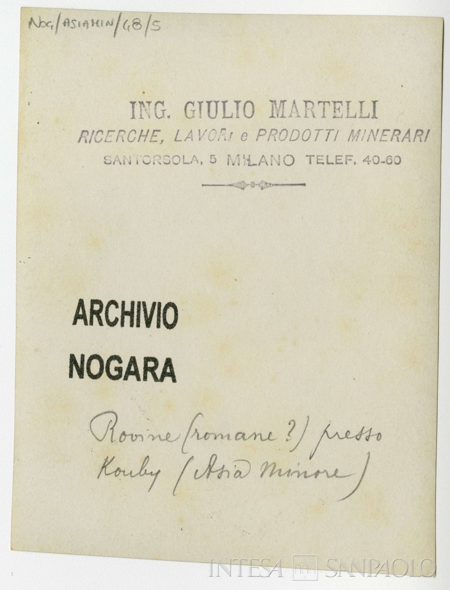 Rovine di un forte antico nei pressi di Fillos, 1908 (Giulio Martelli), verso