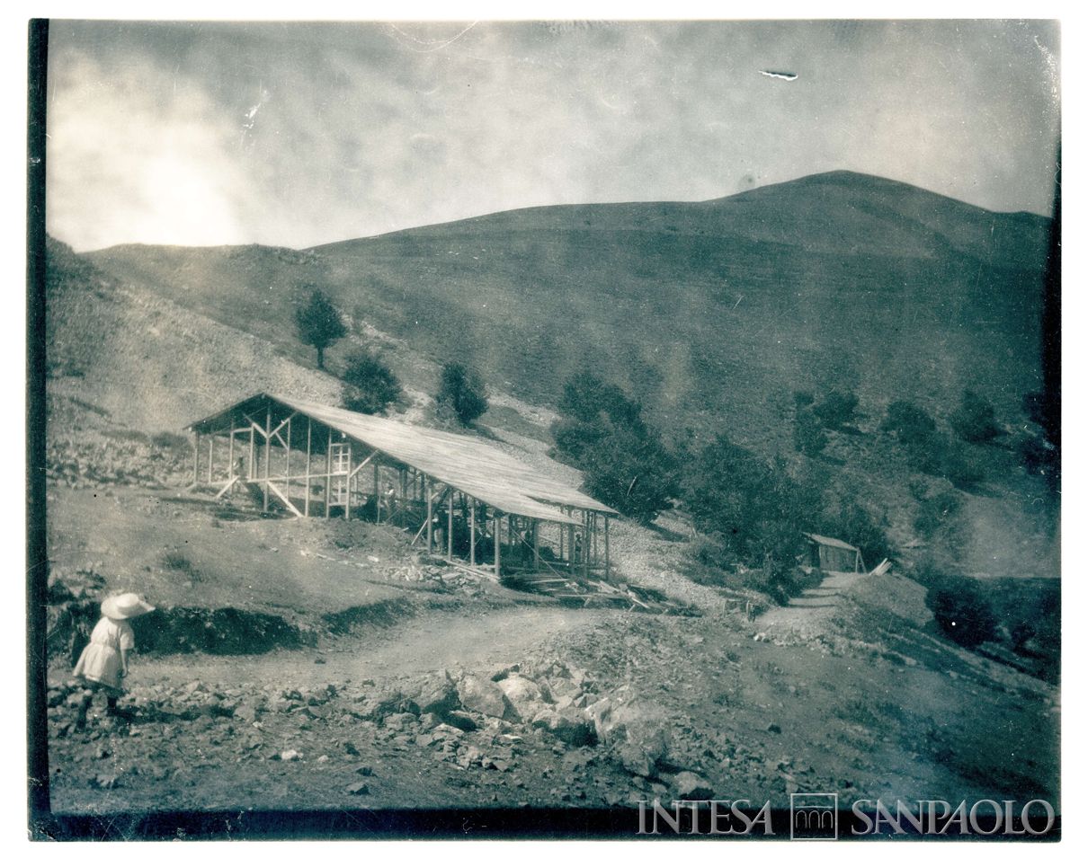 Impianto con funicolare, in costruzione, in Bulgaria, 1903-1907 (Bernardino Nogara)