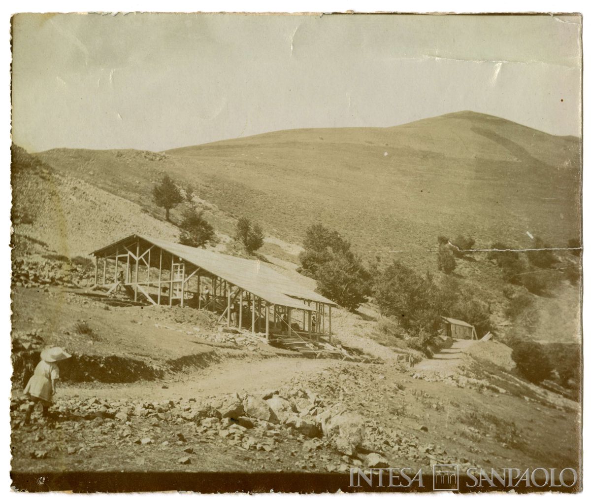 Impianto con funicolare, in costruzione, in Bulgaria, 1903-1907 (Bernardino Nogara)