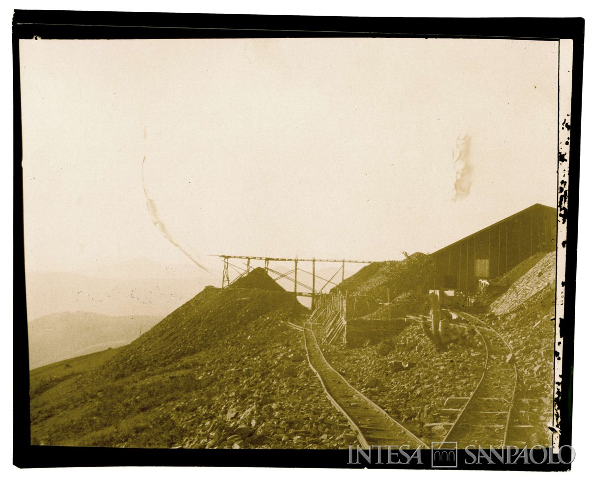 Impianto con funicolare, in costruzione, in Bulgaria, 1903-1907 (Bernardino Nogara)
