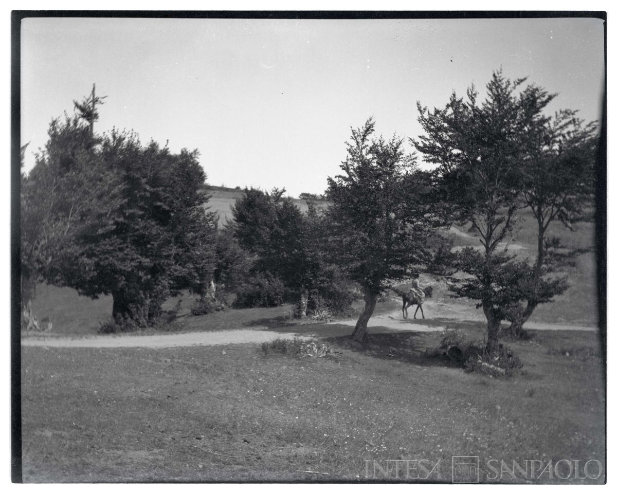 Ester Nogara a cavallo, 1905 circa (Bernardino Nogara)