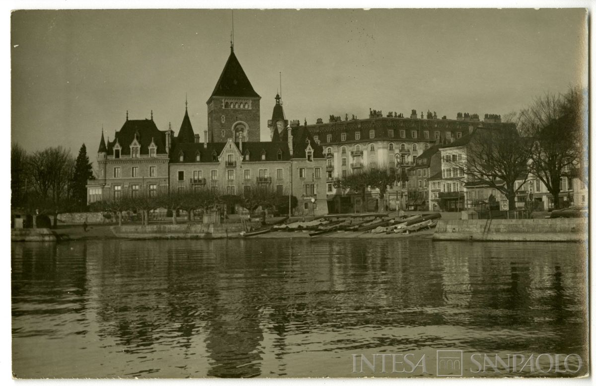 Conferenza internazionale di Losanna per la pace con la Turchia: scorcio di Losanna, 1922 - 1923 (fotografo sconosciuto)