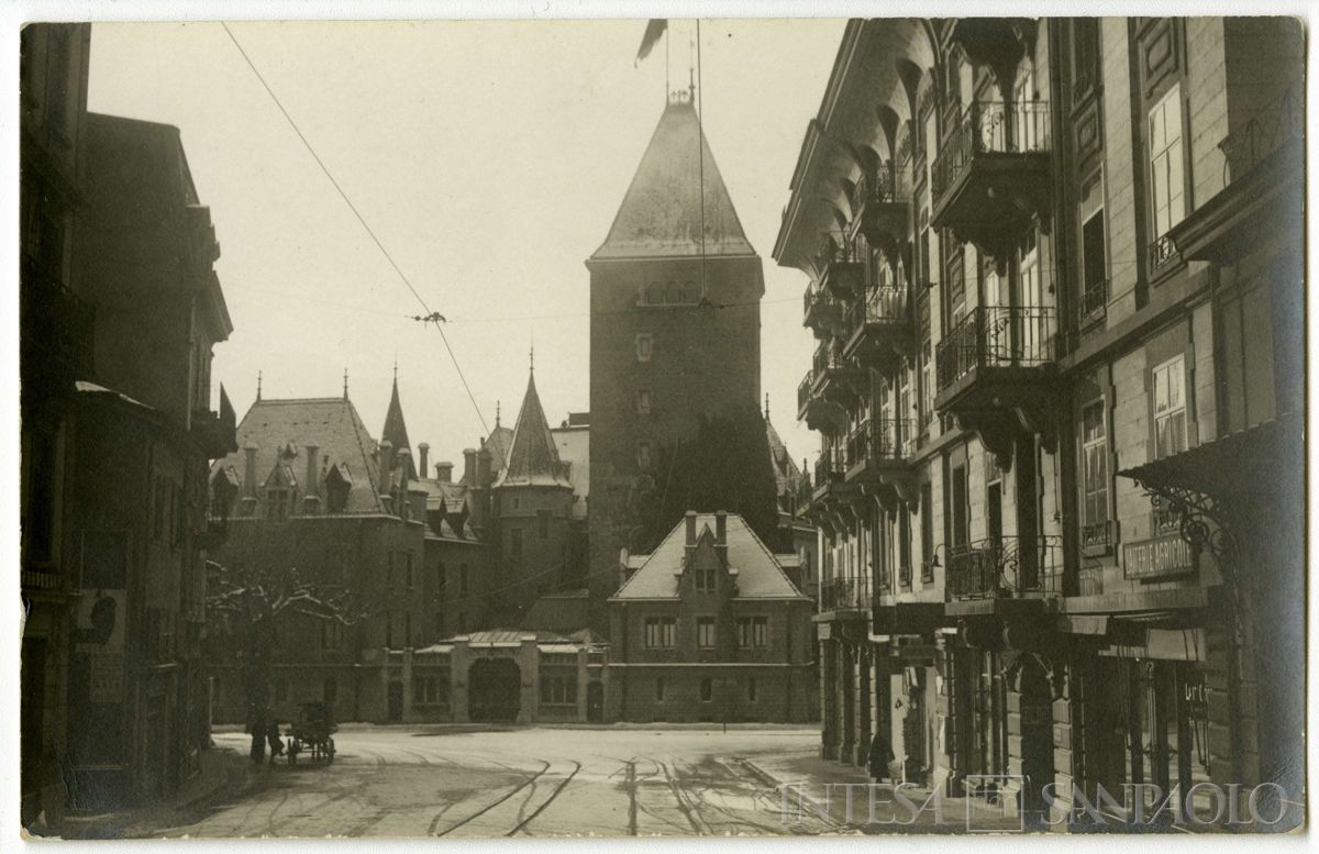 Conferenza internazionale di Losanna per la pace con la Turchia: scorcio di Losanna, 1922 - 1923 (fotografo sconosciuto)