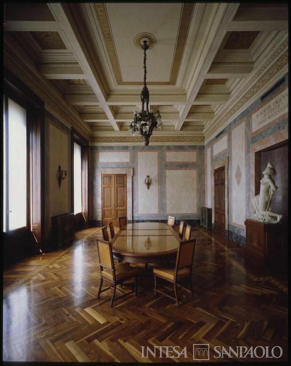Palazzo di piazza della Scala 6, sala Niobe, marzo 1990 (Gabriele Basilico)