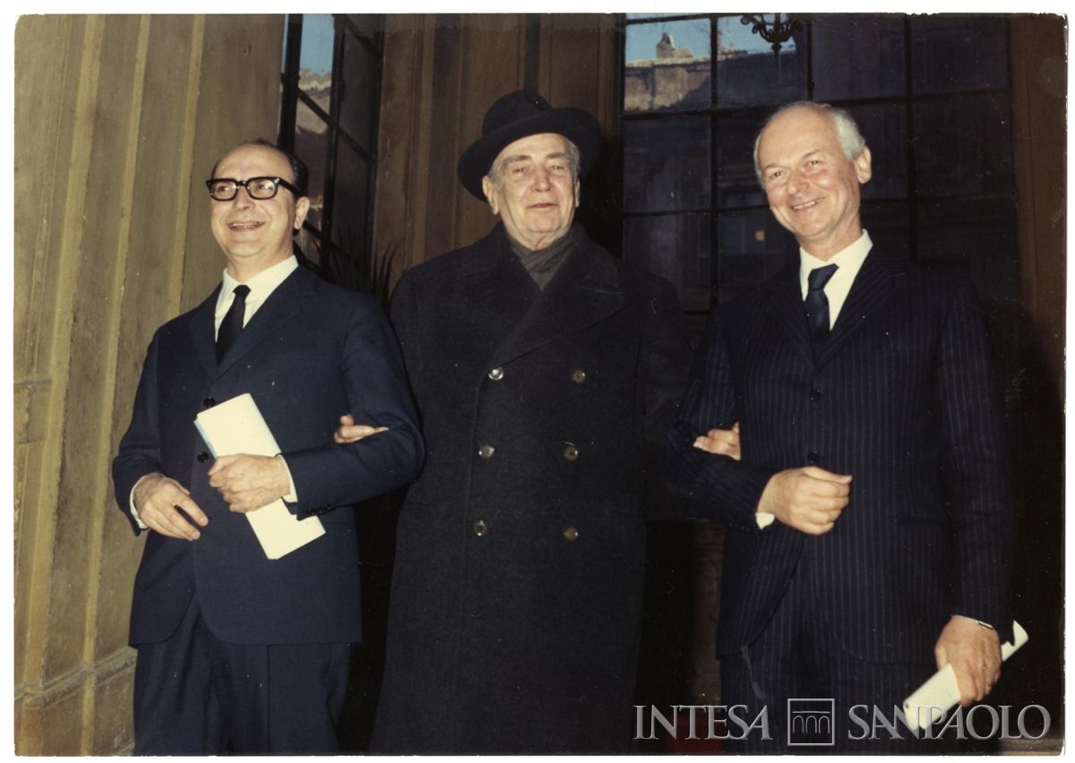 Raffaele Mattioli, con Carlo Bombieri e Francesco Cingano, [1968] - 1973 (fotografo sconosciuto)