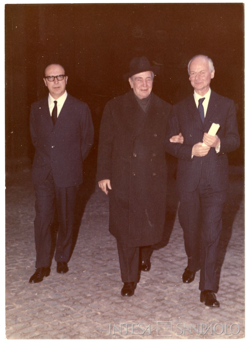 Raffaele Mattioli, con Carlo Bombieri e Francesco Cingano, [1968] - 1973 (fotografo sconosciuto)