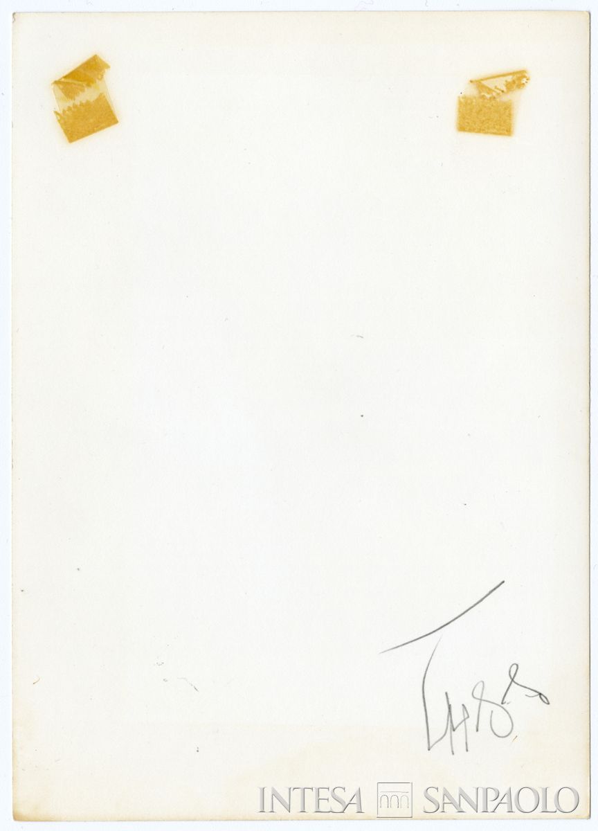 Raffaele Mattioli, con Carlo Bombieri e Francesco Cingano, [1968] - 1973 (fotografo sconosciuto) (verso)