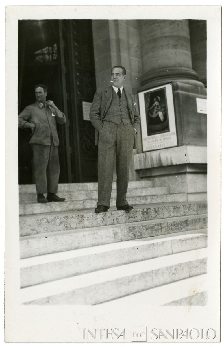 Raffaele Mattioli a Ginevra, all'uscita di una mostra con opere del Museo Prado, 1939 (fotografo sconosciuto)