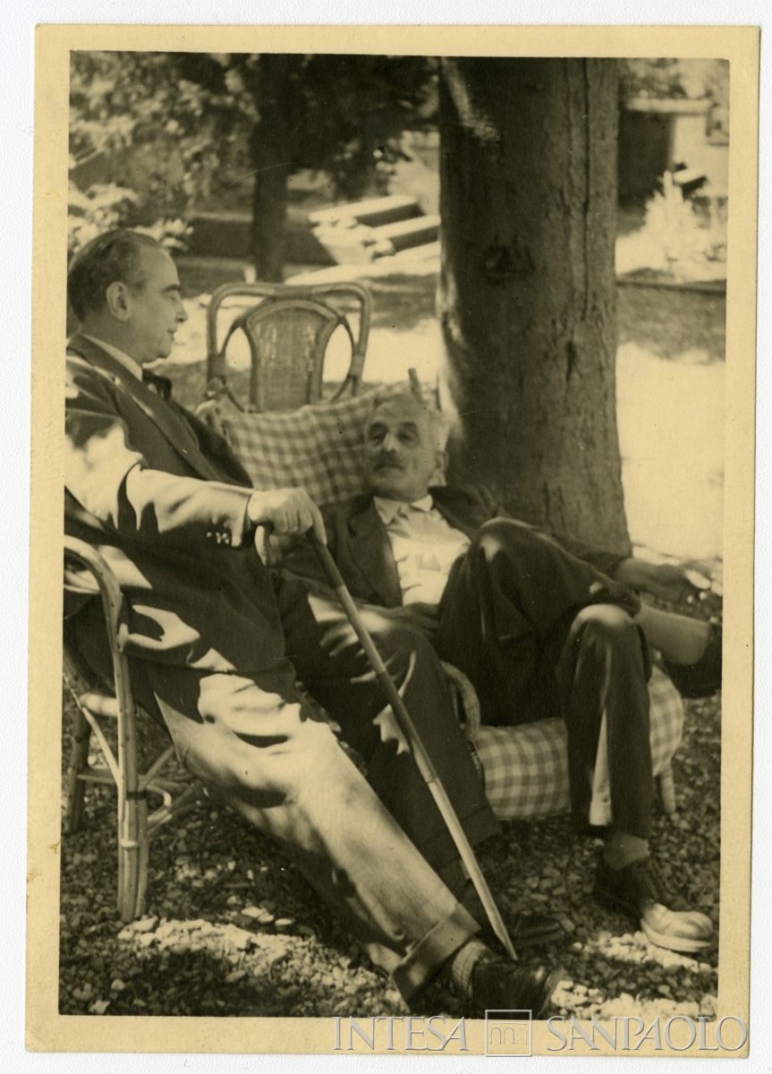 Raffaele Mattioli e Angelandrea Zottoli a Nozzole, 1948 (fotografo sconosciuto)