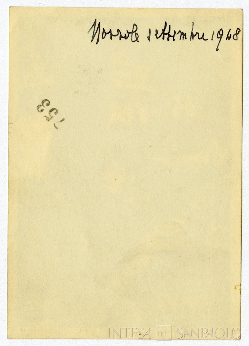 Raffaele Mattioli e Angelandrea Zottoli a Nozzole, 1948 (fotografo sconosciuto) (verso)