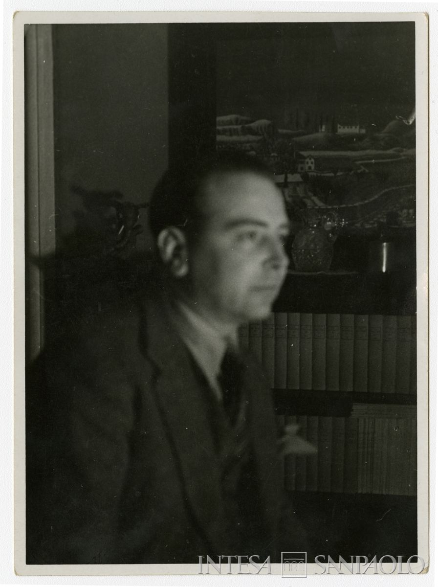 Raffaele Mattioli ritratto di profilo, 1934 (fotografo Antonello Gerbi)