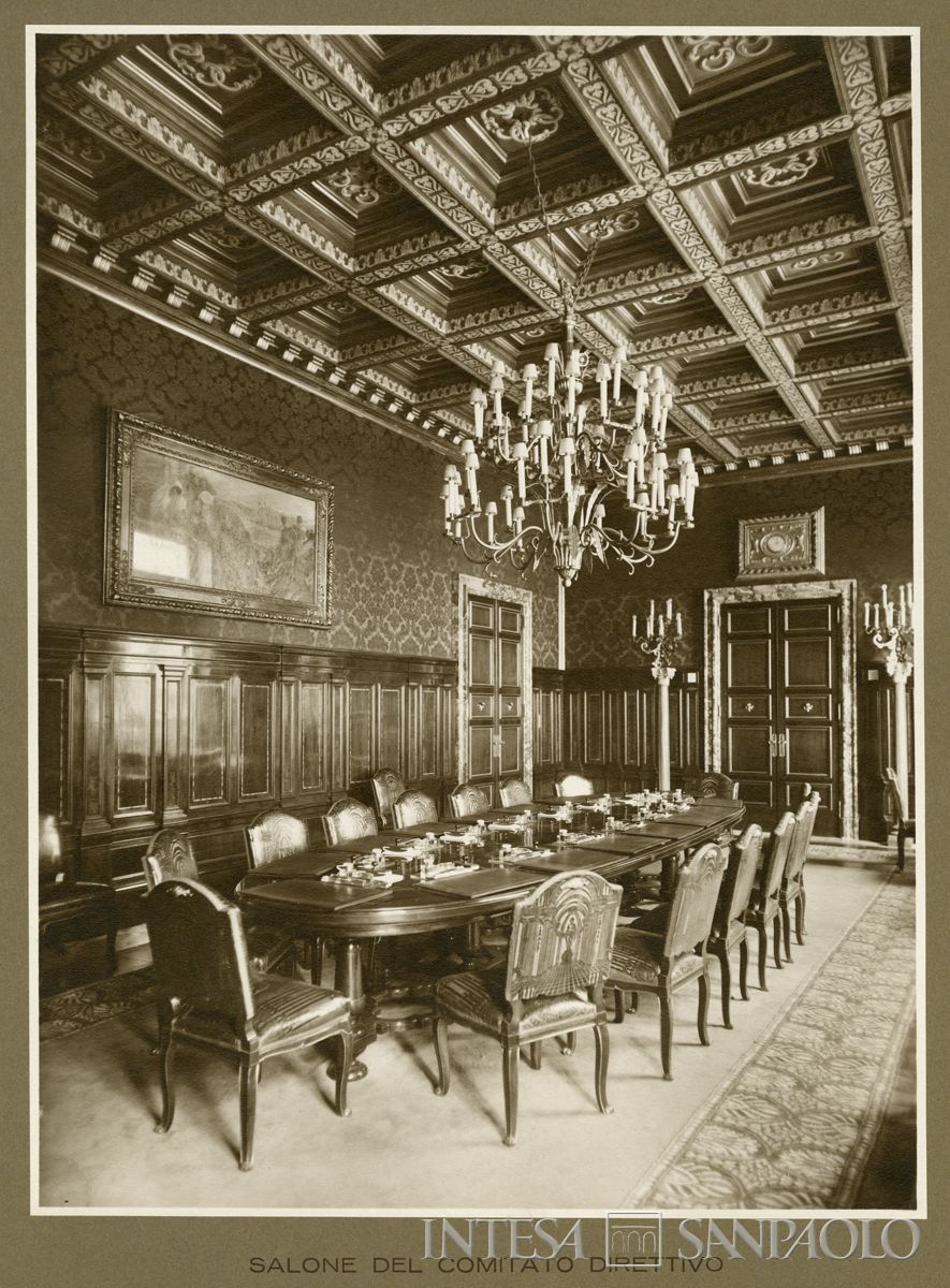 Il salone del Comitato Direttivo della Direzione Centrale Comit, Milano - piazza della Scala 3 (foto Vittorio Cicala)