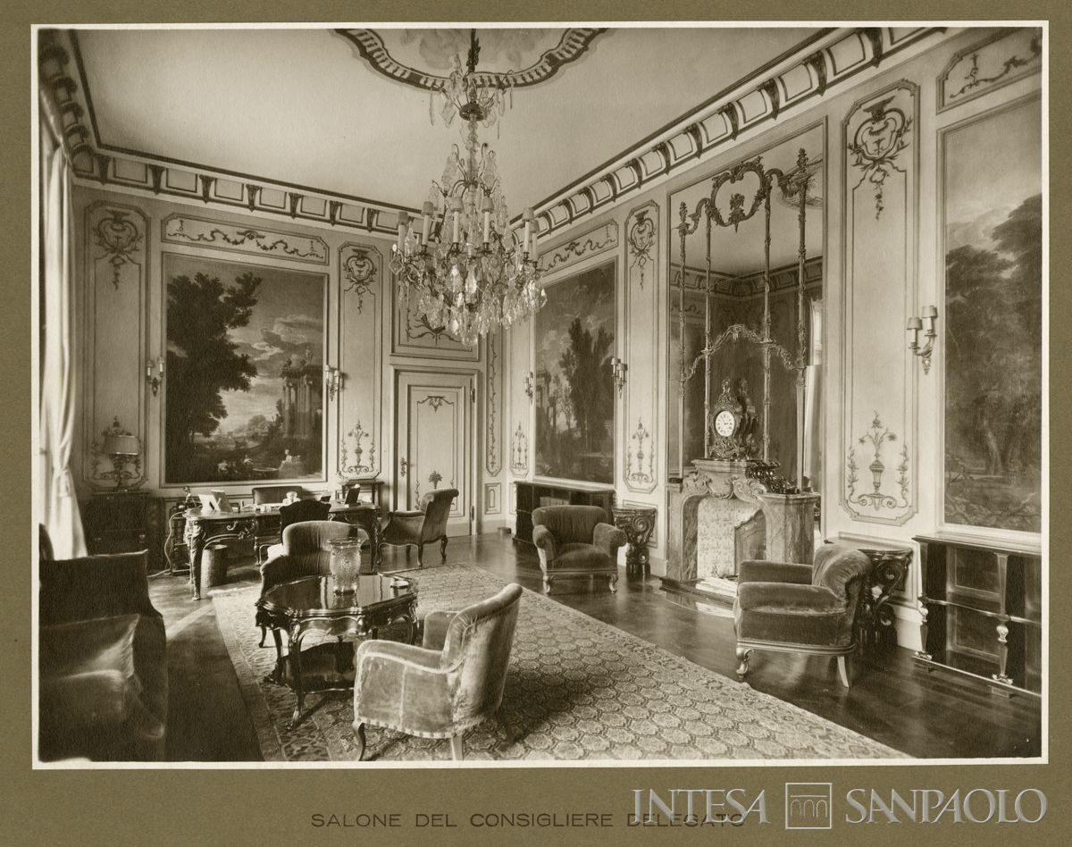 Il salone del Consigliere Delegato della Direzione Centrale Comit, Milano - piazza della Scala 3 (foto Vittorio Cicala)