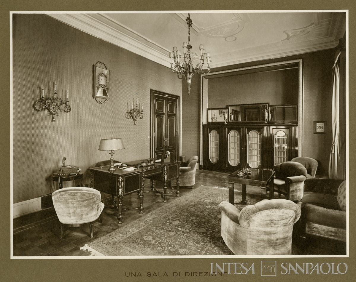 Sala di direzione della Direzione Centrale Comit, Milano - piazza della Scala 3 (foto Vittorio Cicala)