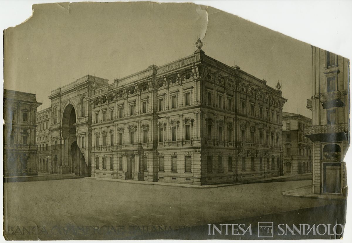 Primo progetto, prospettiva, 1921 (fotografo sconosciuto)